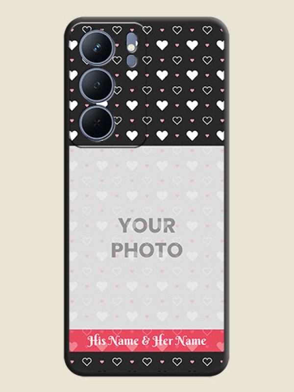 Custom White Color Love Symbols with Text Design on Photo On Space Black Custom Soft Matte Mobile Back Cover - Realme P3x 5G - alternate view