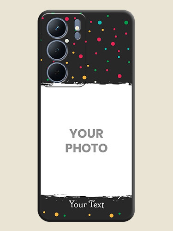 Custom Multicolor Dotted Pattern with Text On Space Black Custom Soft Matte Mobile Back Cover - Realme P3x 5G - alternate view