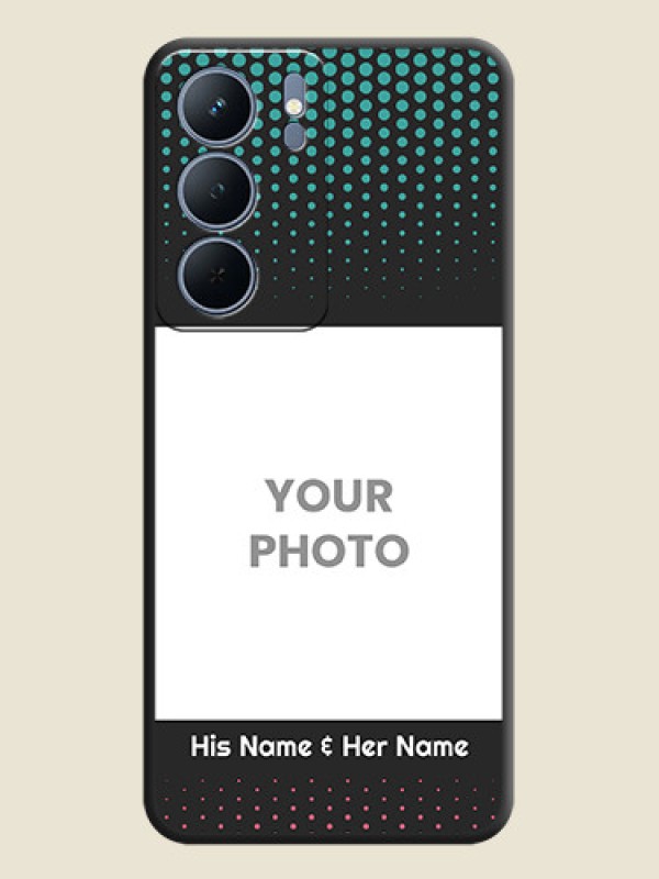 Custom Faded Dots with Grunge Photo Frame and Text On Space Black Custom Soft Matte Mobile Back Cover - Realme P3x 5G - alternate view