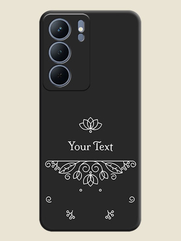 Custom Lotus Garden Custom Text On Space Black Custom Soft Matte Mobile Back Cover - Realme P3x 5G - alternate view