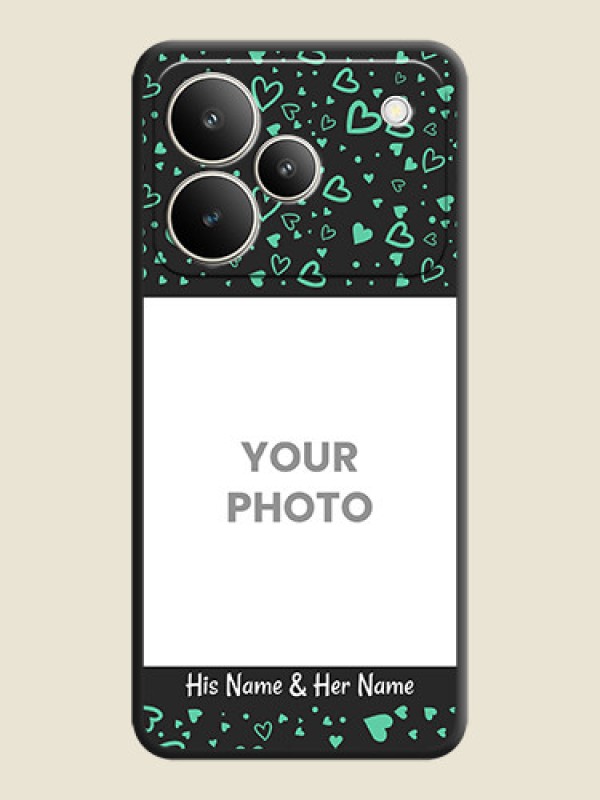 Custom Sea Green Indefinite Love Pattern on Photo On Space Black Custom Soft Matte Mobile Back Cover - Realme P4 5G - alternate view