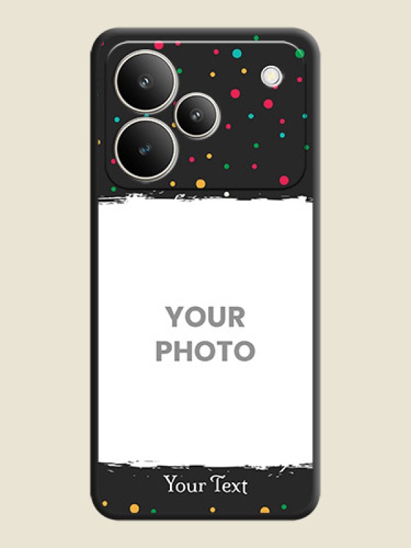 Custom Multicolor Dotted Pattern with Text On Space Black Custom Soft Matte Mobile Back Cover - Realme P4 5G - alternate view