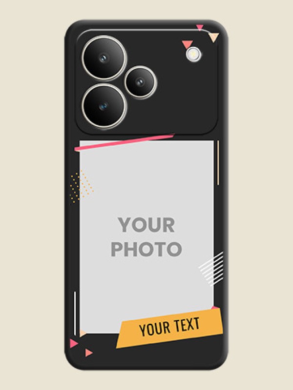 Custom Photo Frame with Triangle Small Dots on Photo On Space Black Custom Soft Matte Mobile Back Cover - Realme P4 5G - alternate view