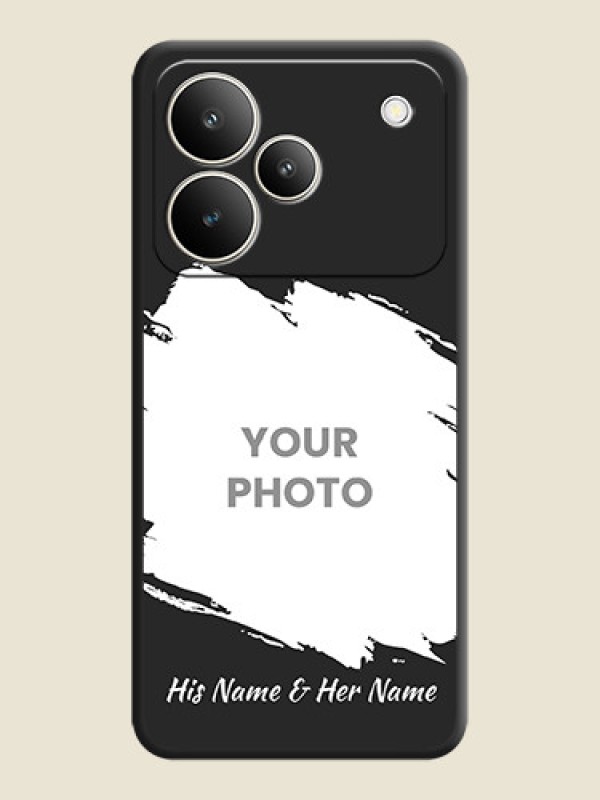 Custom Grunge Brush Strokes on Photo On Space Black Custom Soft Matte Mobile Back Cover - Realme P4 5G - alternate view