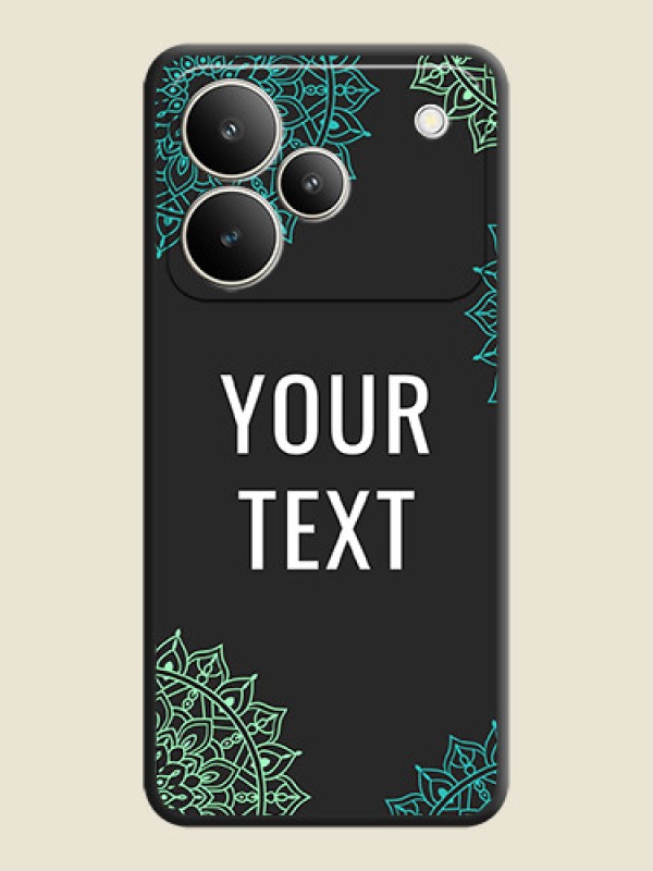 Custom Your Name with Floral Design On Space Black Custom Soft Matte Mobile Back Cover - Realme P4 5G - alternate view