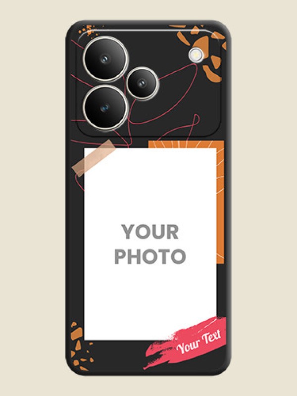 Custom Orange Photo Frame On Space Black Custom Soft Matte Mobile Back Cover - Realme P4 5G - alternate view