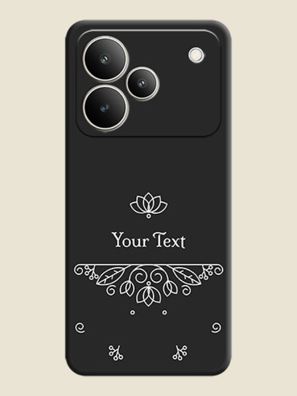 Custom Lotus Garden Custom Text On Space Black Custom Soft Matte Mobile Back Cover - Realme P4 5G - alternate view