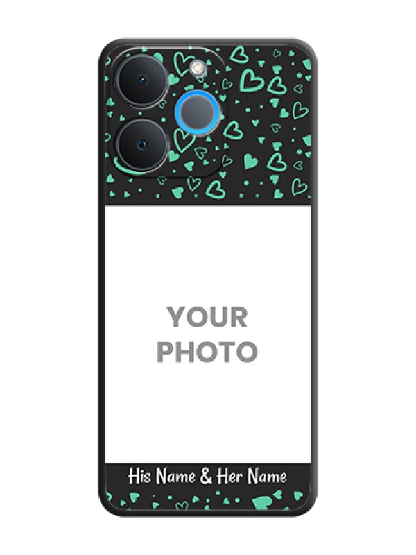 Custom Sea Green Indefinite Love Pattern on Photo On Space Black Custom Soft Matte Mobile Back Cover - Realme P4 Lite 4G - alternate view