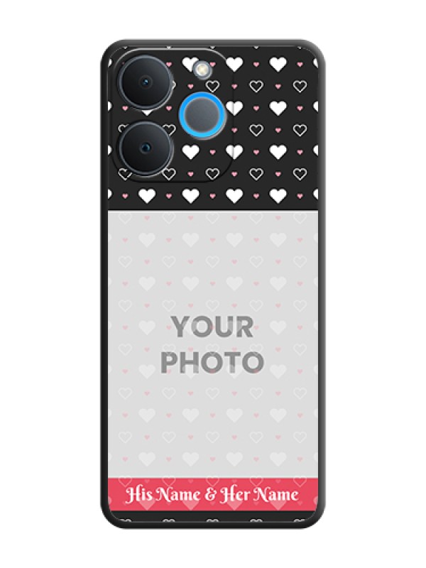 Custom White Color Love Symbols with Text Design on Photo On Space Black Custom Soft Matte Mobile Back Cover - Realme P4 Lite 4G - alternate view