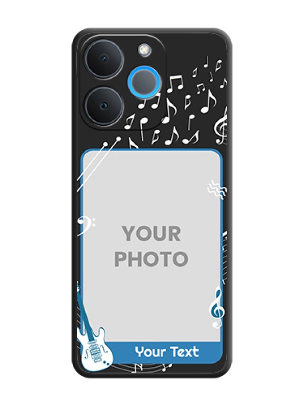 Custom Musical Theme Design with Text on Photo On Space Black Custom Soft Matte Mobile Back Cover - Realme P4 Lite 4G - alternate view