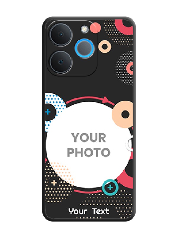 Custom Multicoloured Round Image On Space Black Custom Soft Matte Mobile Back Cover - Realme P4 Lite 4G - alternate view