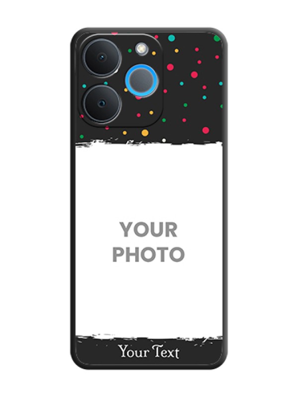 Custom Multicolor Dotted Pattern with Text On Space Black Custom Soft Matte Mobile Back Cover - Realme P4 Lite 4G - alternate view