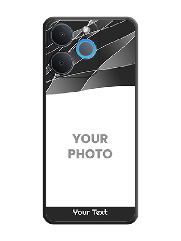 Custom Mixed Wave Lines on Photo On Space Black Custom Soft Matte Mobile Back Cover - Realme P4 Lite 4G - alternate view