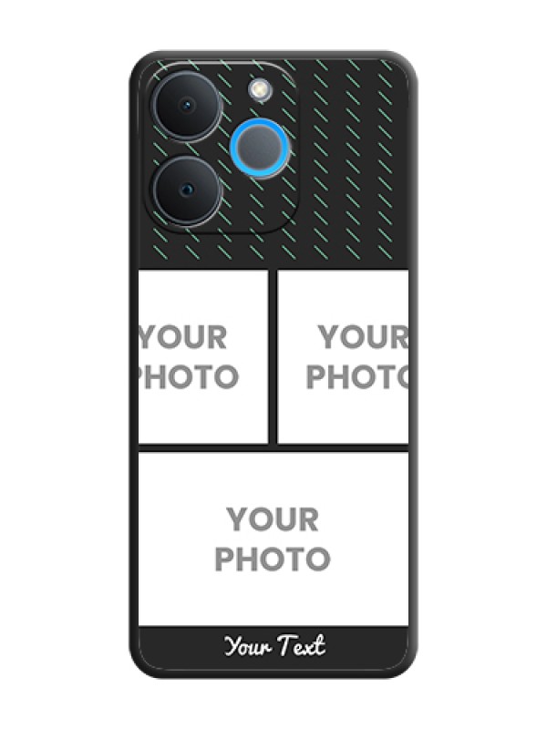 Custom Cross Dotted Pattern with 2 Image Holder On Space Black Custom Soft Matte Mobile Back Cover - Realme P4 Lite 4G - alternate view