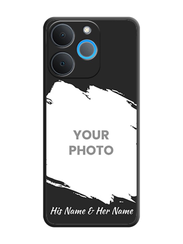 Custom Grunge Brush Strokes on Photo On Space Black Custom Soft Matte Mobile Back Cover - Realme P4 Lite 4G - alternate view