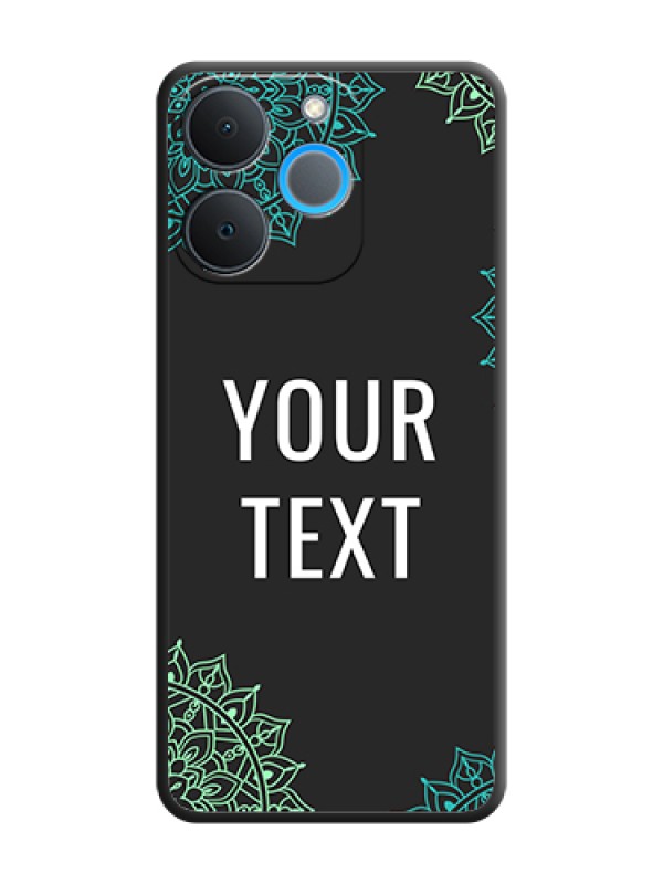 Custom Your Name with Floral Design On Space Black Custom Soft Matte Mobile Back Cover - Realme P4 Lite 4G - alternate view