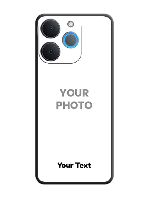 Custom Full Single Pic Upload With Text On Space Black Custom Soft Matte Mobile Back Cover - Realme P4 Lite 4G - alternate view