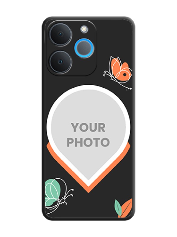 Custom Upload Pic With Simple Butterly Design On Space Black Custom Soft Matte Mobile Back Cover - Realme P4 Lite 4G - alternate view