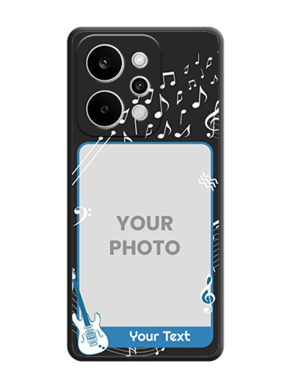 Custom Musical Theme Design with Text on Photo On Space Black Custom Soft Matte Mobile Back Cover - Realme P4 Power 5G - alternate view