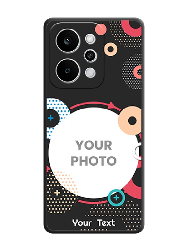 Custom Multicoloured Round Image On Space Black Custom Soft Matte Mobile Back Cover - Realme P4 Power 5G - alternate view