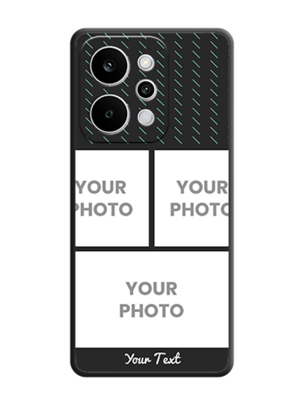 Custom Cross Dotted Pattern with 2 Image Holder On Space Black Custom Soft Matte Mobile Back Cover - Realme P4 Power 5G - alternate view