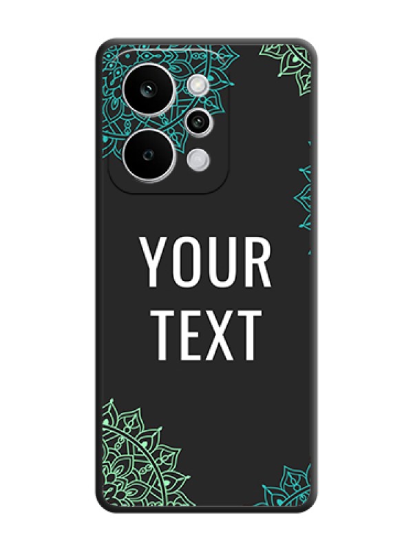 Custom Your Name with Floral Design On Space Black Custom Soft Matte Mobile Back Cover - Realme P4 Power 5G - alternate view