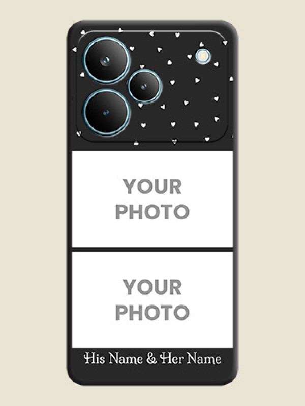 Custom Miniature Love Symbols with Name On Space Black Custom Soft Matte Mobile Back Cover - Realme P4 Pro 5G - alternate view