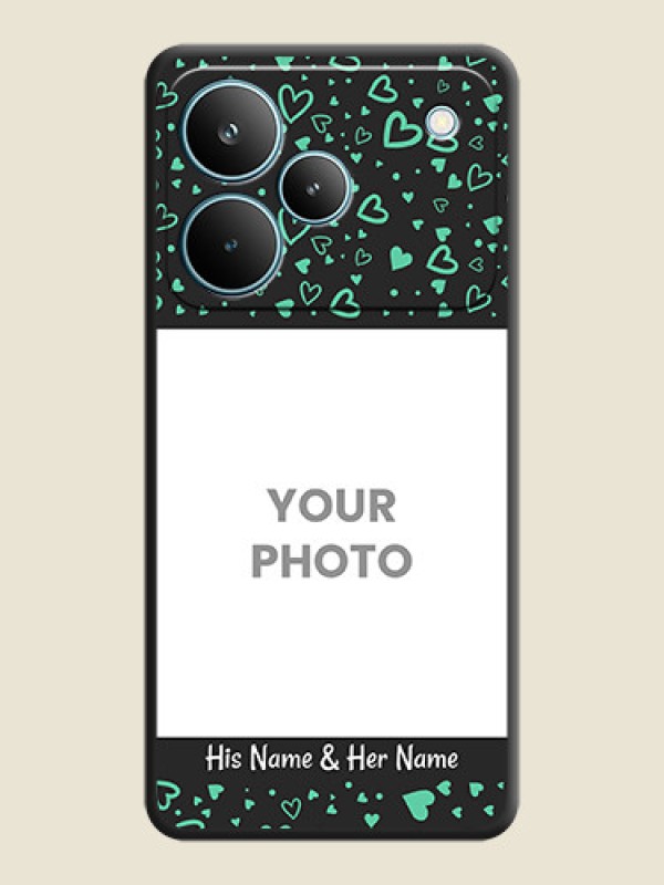 Custom Sea Green Indefinite Love Pattern on Photo On Space Black Custom Soft Matte Mobile Back Cover - Realme P4 Pro 5G - alternate view