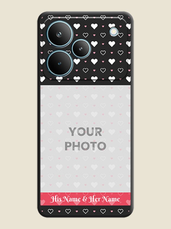 Custom White Color Love Symbols with Text Design on Photo On Space Black Custom Soft Matte Mobile Back Cover - Realme P4 Pro 5G - alternate view