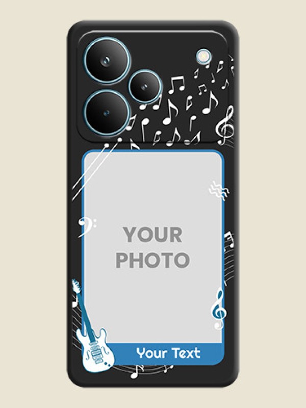 Custom Musical Theme Design with Text on Photo On Space Black Custom Soft Matte Mobile Back Cover - Realme P4 Pro 5G - alternate view