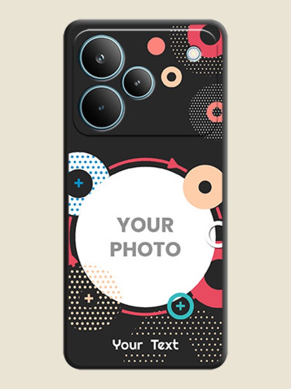 Custom Multicoloured Round Image On Space Black Custom Soft Matte Mobile Back Cover - Realme P4 Pro 5G - alternate view
