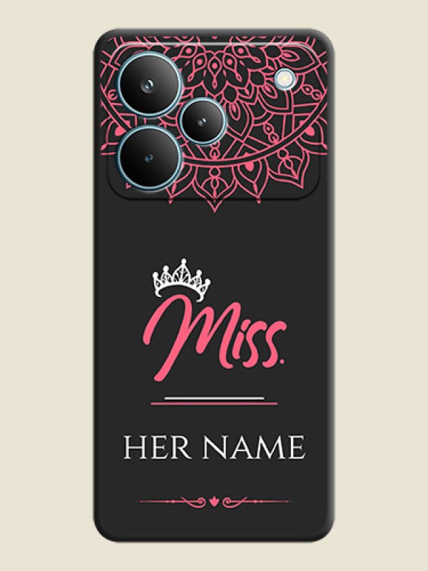 Custom Mrs Name with Floral Design On Space Black Custom Soft Matte Mobile Back Cover - Realme P4 Pro 5G - alternate view