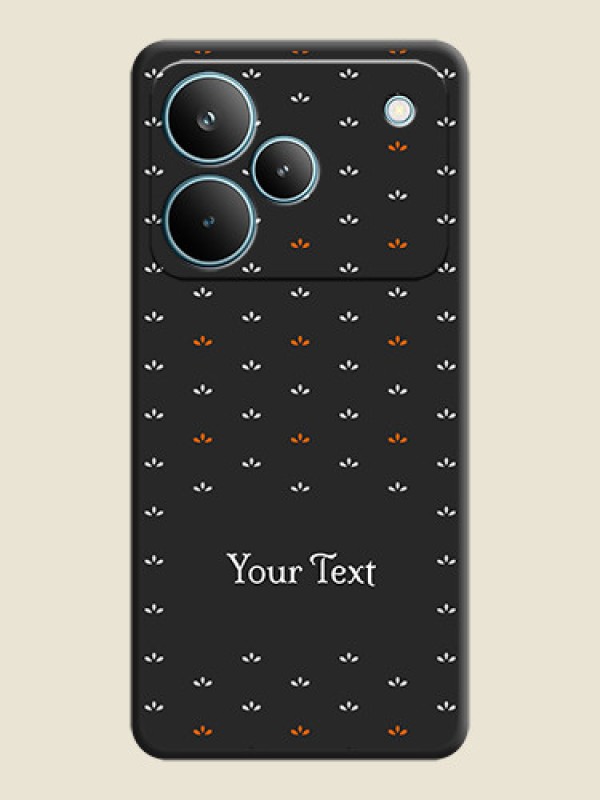 Custom Simple Pattern With Custom Text On Space Black Custom Soft Matte Mobile Back Cover - Realme P4 Pro 5G - alternate view