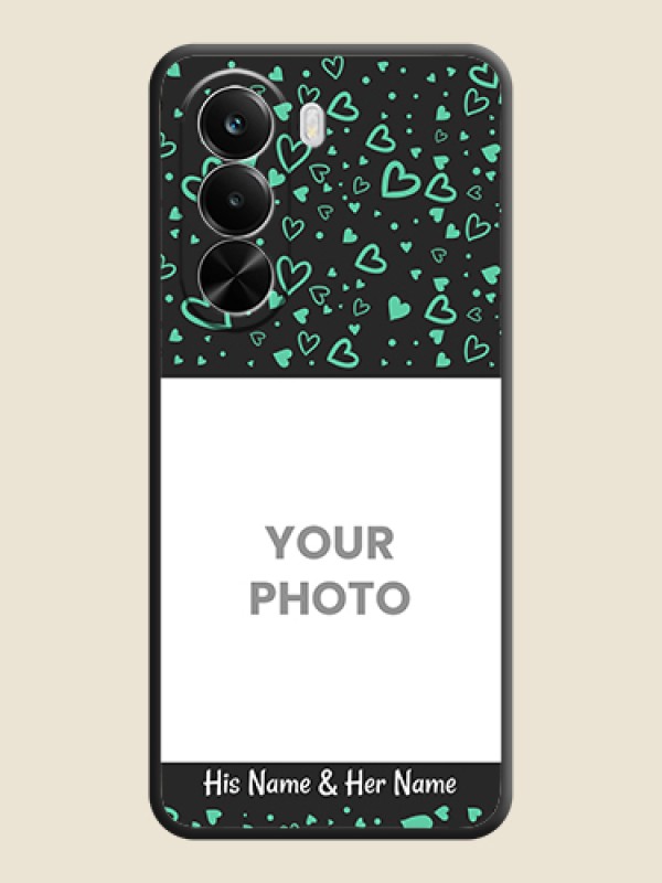 Custom Sea Green Indefinite Love Pattern on Photo On Space Black Custom Soft Matte Mobile Back Cover - Realme P4X 5G - alternate view