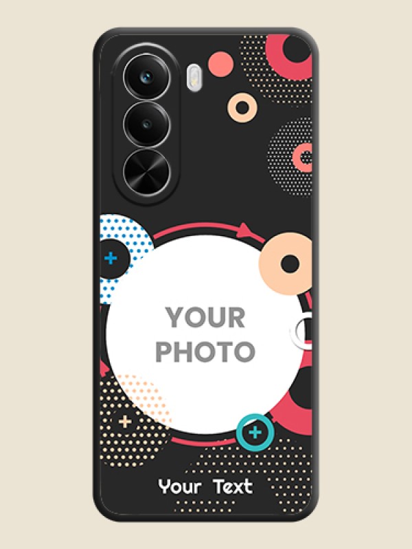 Custom Multicoloured Round Image On Space Black Custom Soft Matte Mobile Back Cover - Realme P4X 5G - alternate view