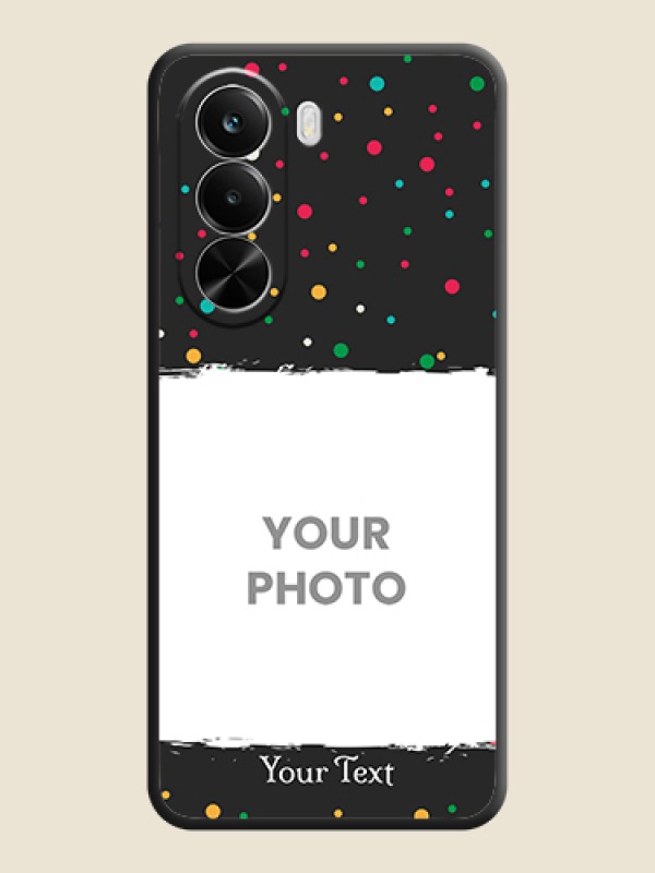 Custom Multicolor Dotted Pattern with Text On Space Black Custom Soft Matte Mobile Back Cover - Realme P4X 5G - alternate view