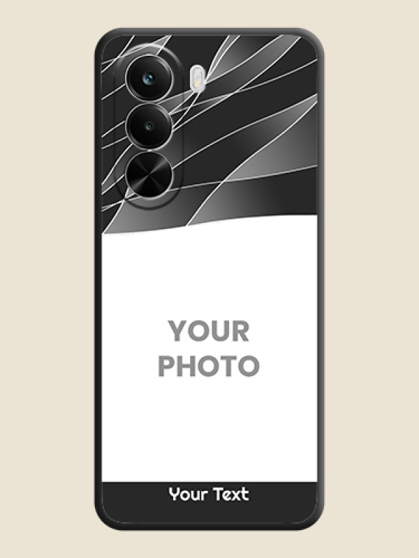 Custom Mixed Wave Lines on Photo On Space Black Custom Soft Matte Mobile Back Cover - Realme P4X 5G - alternate view