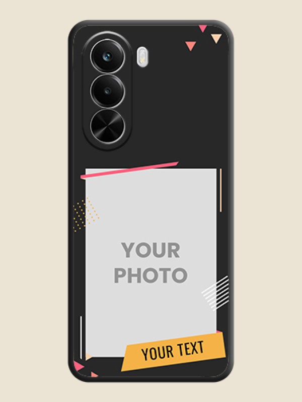 Custom Photo Frame with Triangle Small Dots on Photo On Space Black Custom Soft Matte Mobile Back Cover - Realme P4X 5G - alternate view