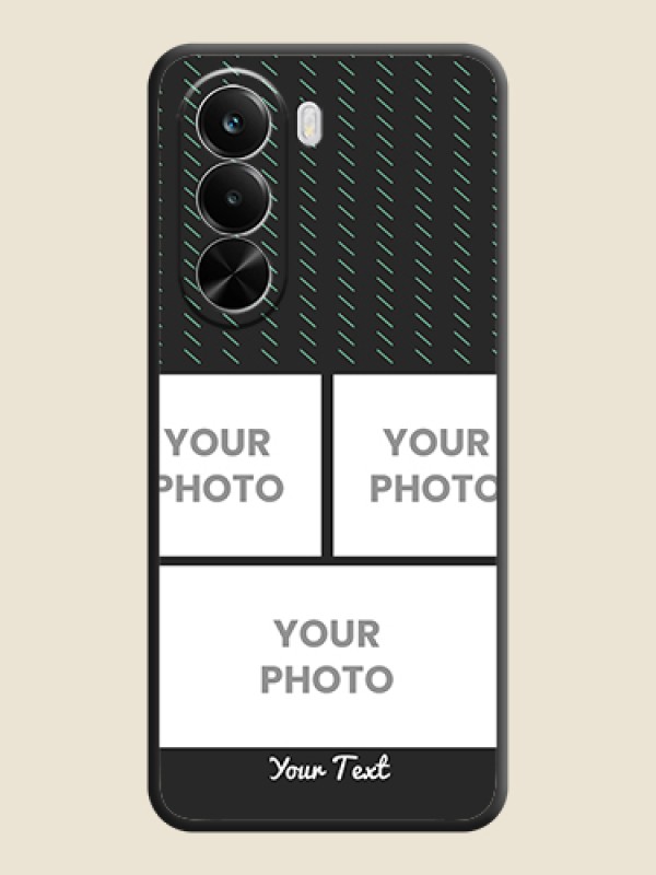 Custom Cross Dotted Pattern with 2 Image Holder On Space Black Custom Soft Matte Mobile Back Cover - Realme P4X 5G - alternate view