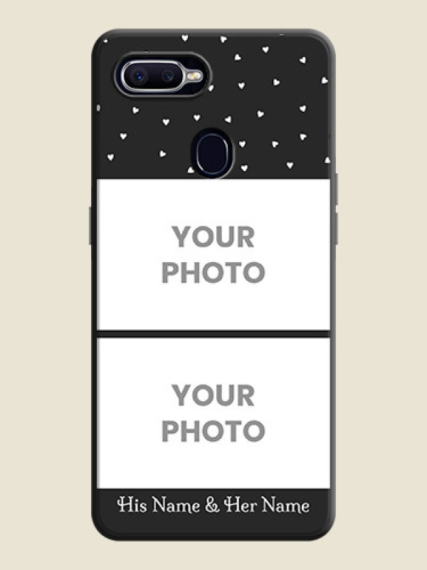 Custom Miniature Love Symbols with Name on Space Black Custom Soft Matte Back Cover - Realme U1 - alternate view