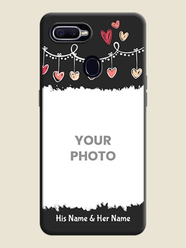 Custom Pink Love Hangings with Name on Space Black Custom Soft Matte Phone Cases - Realme U1 - alternate view