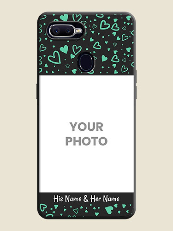 Custom Sea Green Indefinite Love Pattern - Photo on Space Black Soft Matte Mobile Cover - Realme U1 - alternate view