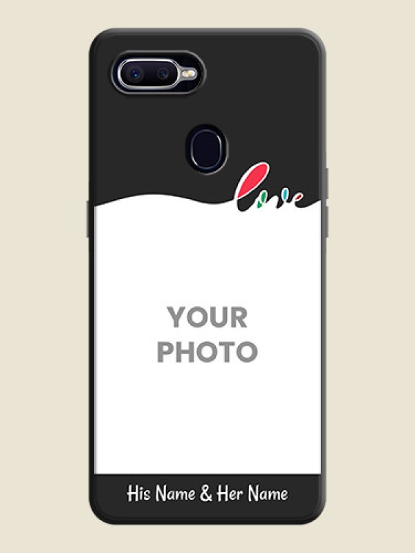 Custom Fall in Love Pattern with Picture - Photo on Space Black Soft Matte Mobile Case - Realme U1 - alternate view