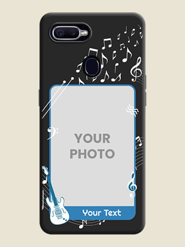 Custom Musical Theme Design with Text - Photo on Space Black Soft Matte Mobile Case - Realme U1 - alternate view
