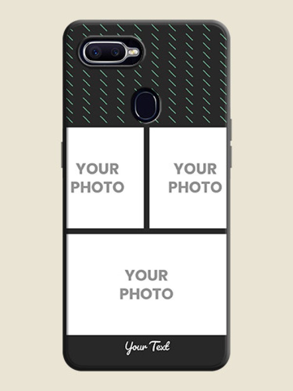 Custom Cross Dotted Pattern with 2 Image Holder  on Personalised Space Black Soft Matte Cases - Realme U1 - alternate view