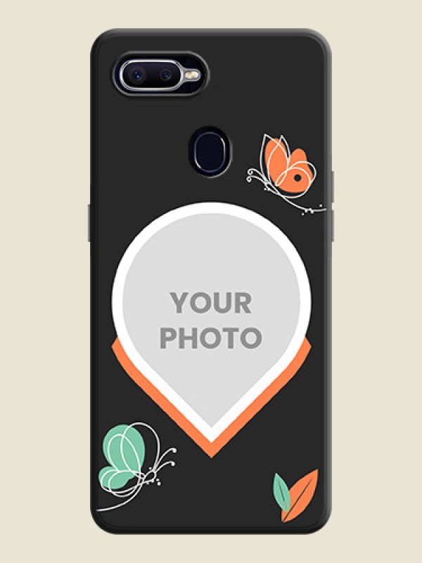 Custom Upload Pic With Simple Butterly Design On Space Black Personalized Soft Matte Phone Covers -Realme U1 - alternate view