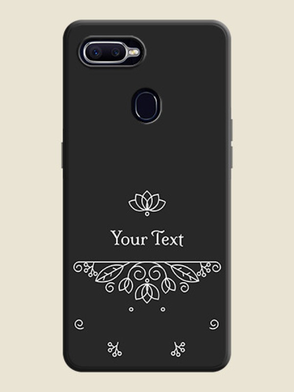 Custom Lotus Garden Custom Text On Space Black Personalized Soft Matte Phone Covers -Realme U1 - alternate view