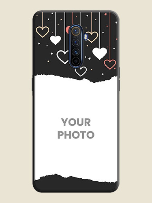 Custom Love Hangings with Splash Wave Picture on Space Black Custom Soft Matte Phone Back Cover - Realme X2 Pro - alternate view