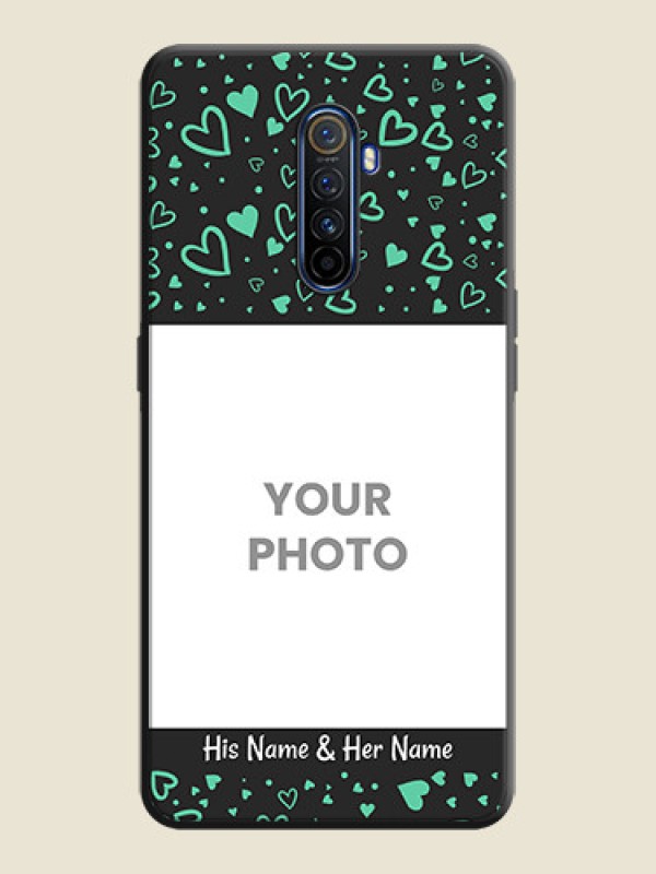 Custom Sea Green Indefinite Love Pattern - Photo on Space Black Soft Matte Mobile Cover - Realme X2 Pro - alternate view