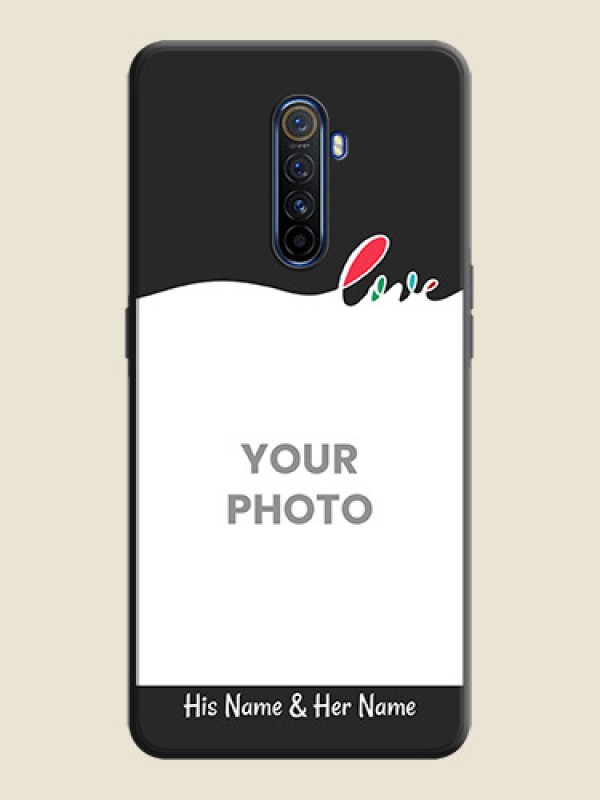 Custom Fall in Love Pattern with Picture - Photo on Space Black Soft Matte Mobile Case - Realme X2 Pro - alternate view